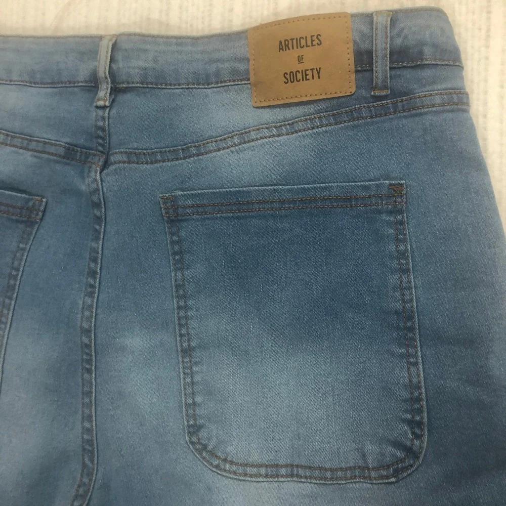 Articles Society Carpenter‎ Jeans Double Knee Denim Blue Workwear Pants 36W 30L